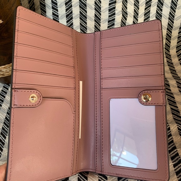 Large slim bifold wallet Kate spade dusty peony - Picture 3 of 4